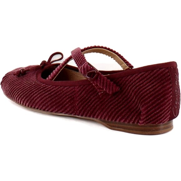 Circus NY by Sam Edelman Women's Spiced Plum Leather Cross Strap Ballet Flat - Picture 3 of 8